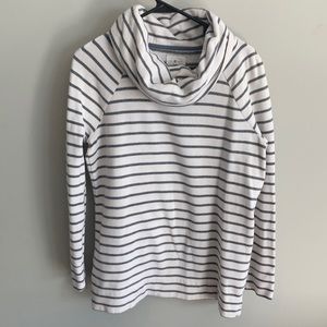 Lou & Grey Striped Cowl Neck Sweatshirt // Size M